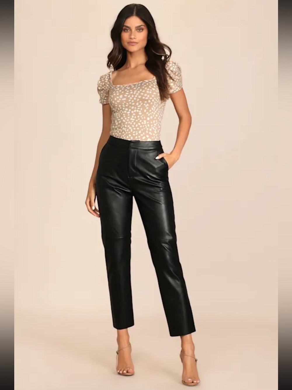 Lulus Open Minded Black Vegan Leather Pants - Size M